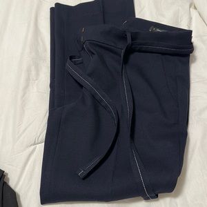Navy Marissa Pant Trouser With Belt Navy